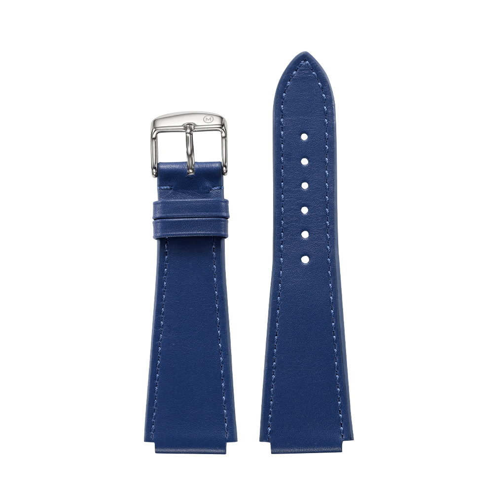 Notched Blue Leather Strap 20mm Marloe Watch Company