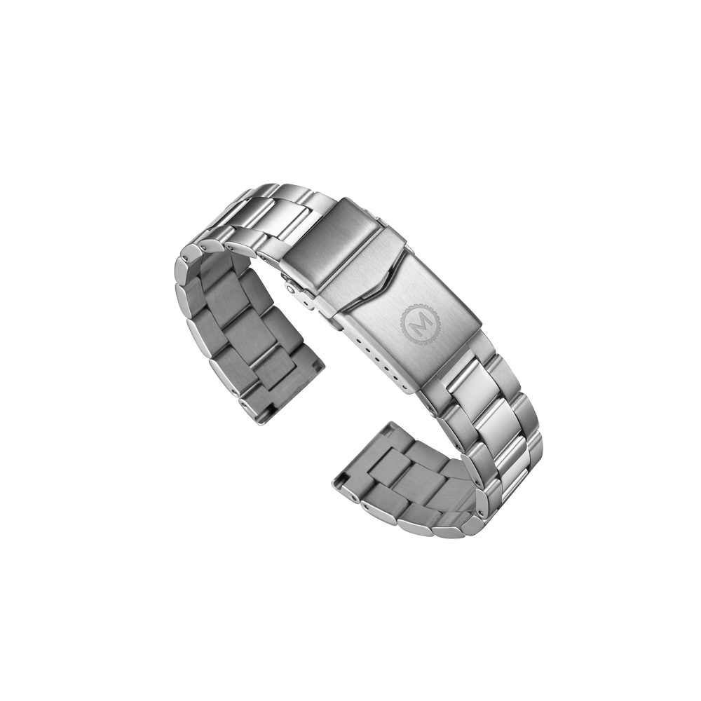 Steel Bracelet with Clam Clasp 22mm Marloe Watch Company